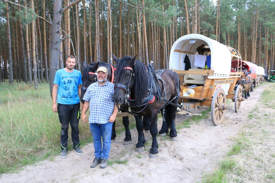 Titanen on tour 2018 - Mirko 1. von links mit seinen Pferden