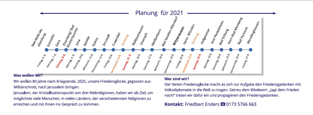 Plan Friedenstreck 2021