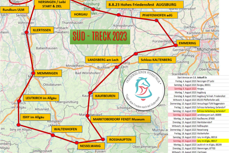 Sommertreck 2023 durch Süddeutschland 